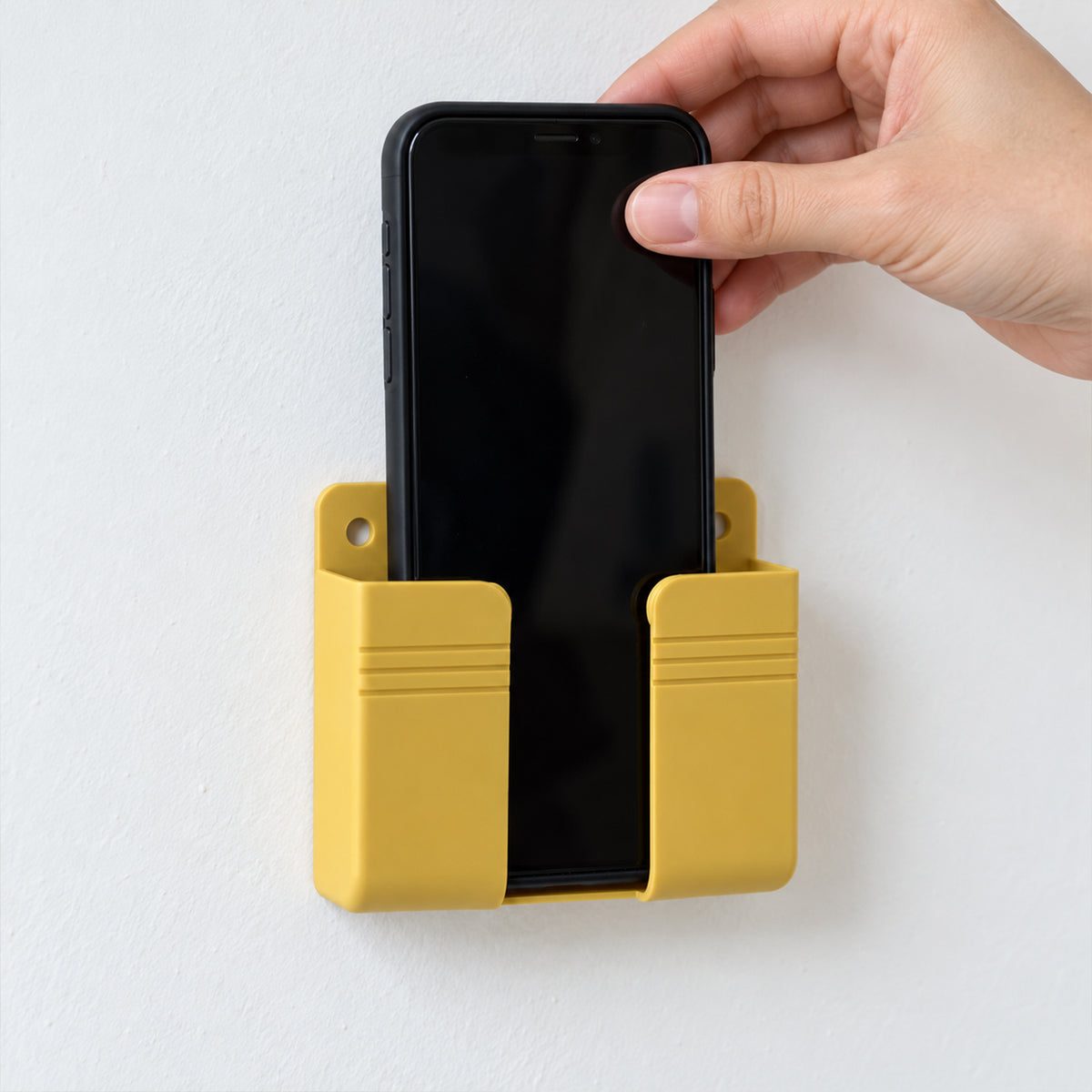 Wall mounted mobile phone holder with adhesive pad 3