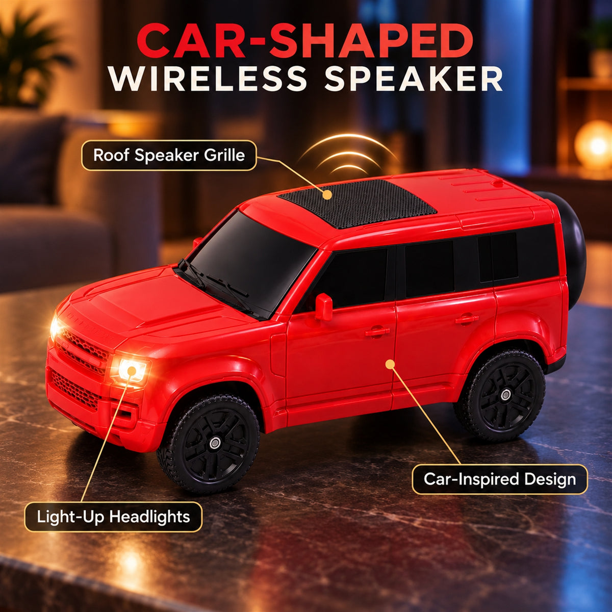 Car shaped wireless speaker features - view 5