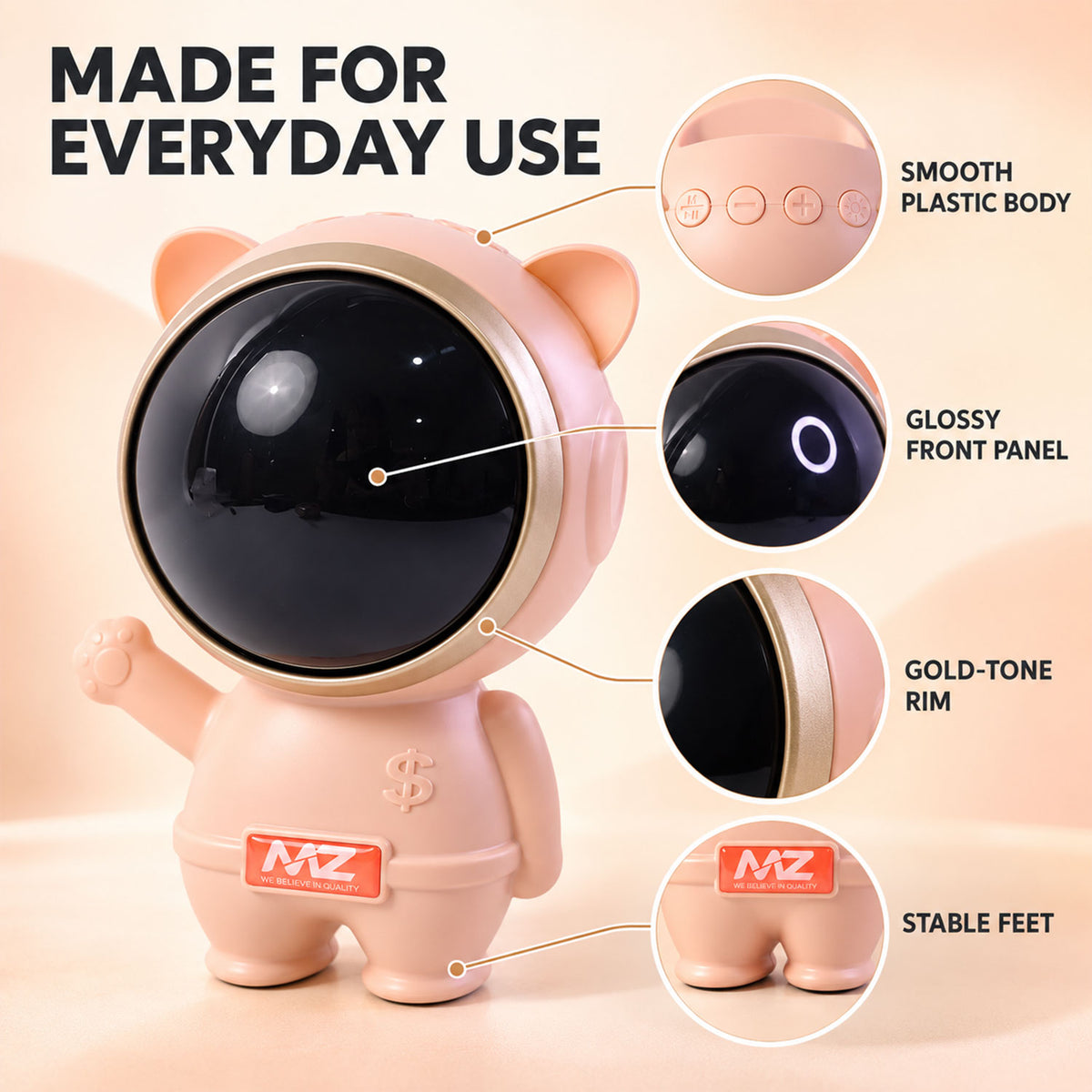 Astronaut wireless speaker features - view 05