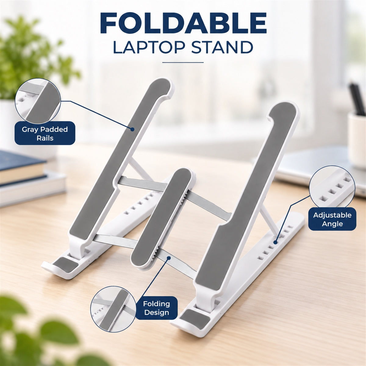 Laptop stand feature view