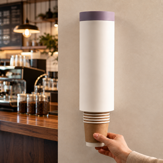 Wall Mounted Paper Cup Holder – Space-Saving Dispenser for Hygiene