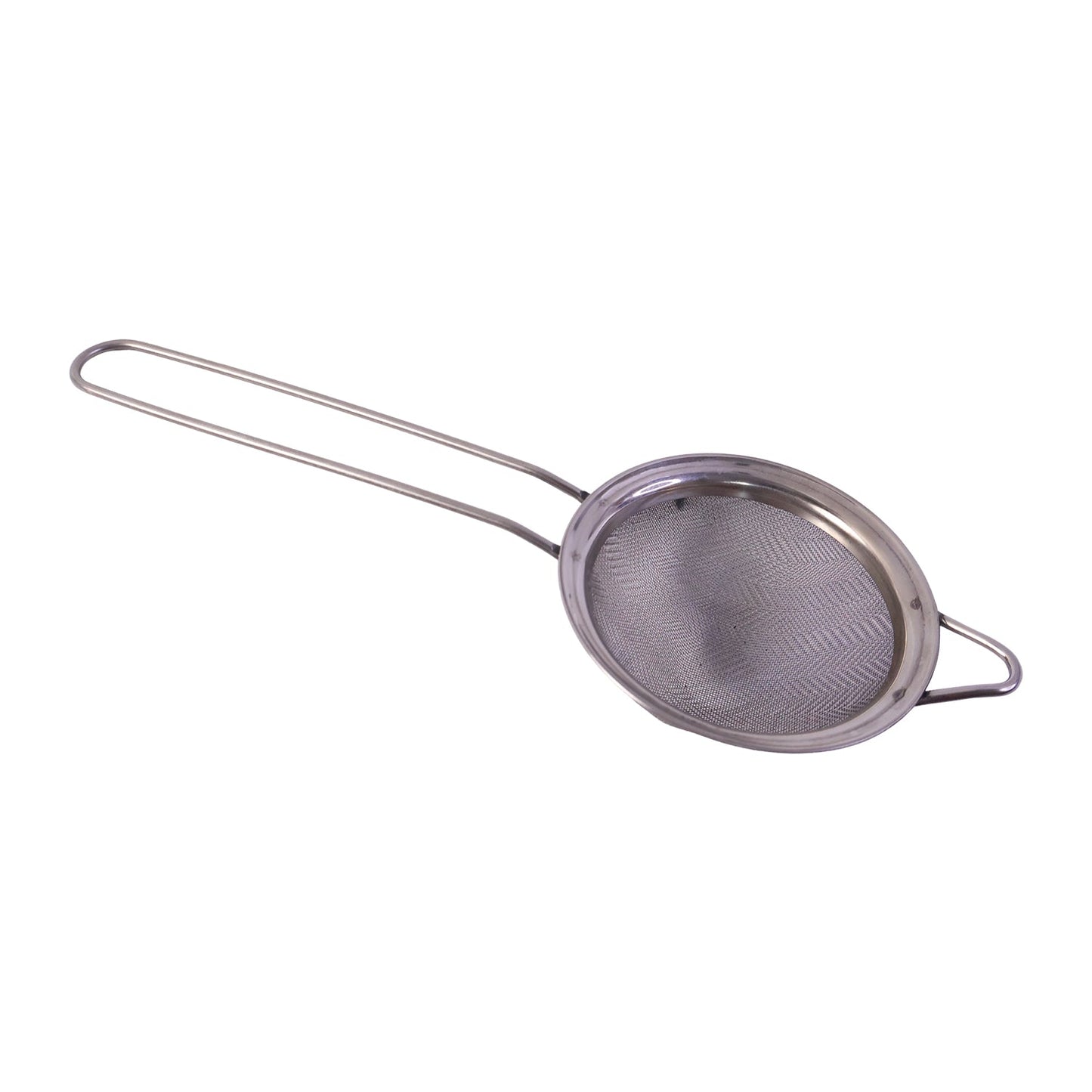 SS Tea Strainer Fine Mesh Sieve Stainless Steel with Long Handle Kitchen (1 Pc)