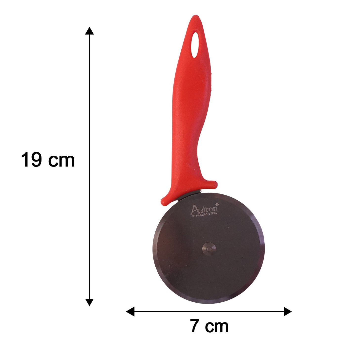 SS Pizza Cutter Wheel with Plastic Handle Stainless Steel Sharp Slicer (1 Pc)