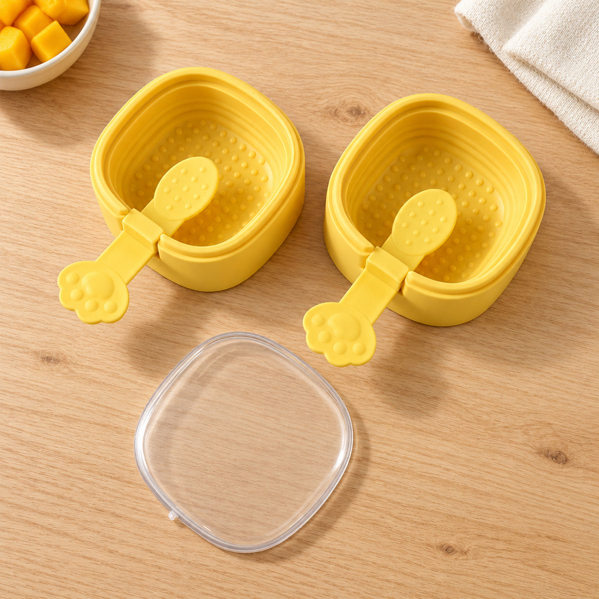 Yellow Ice Cream Moulds with Paw Handles