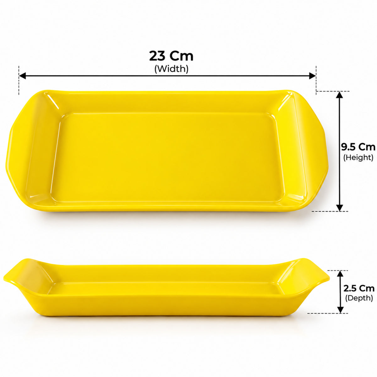 Glass Bowls with Yellow Lids and Tray