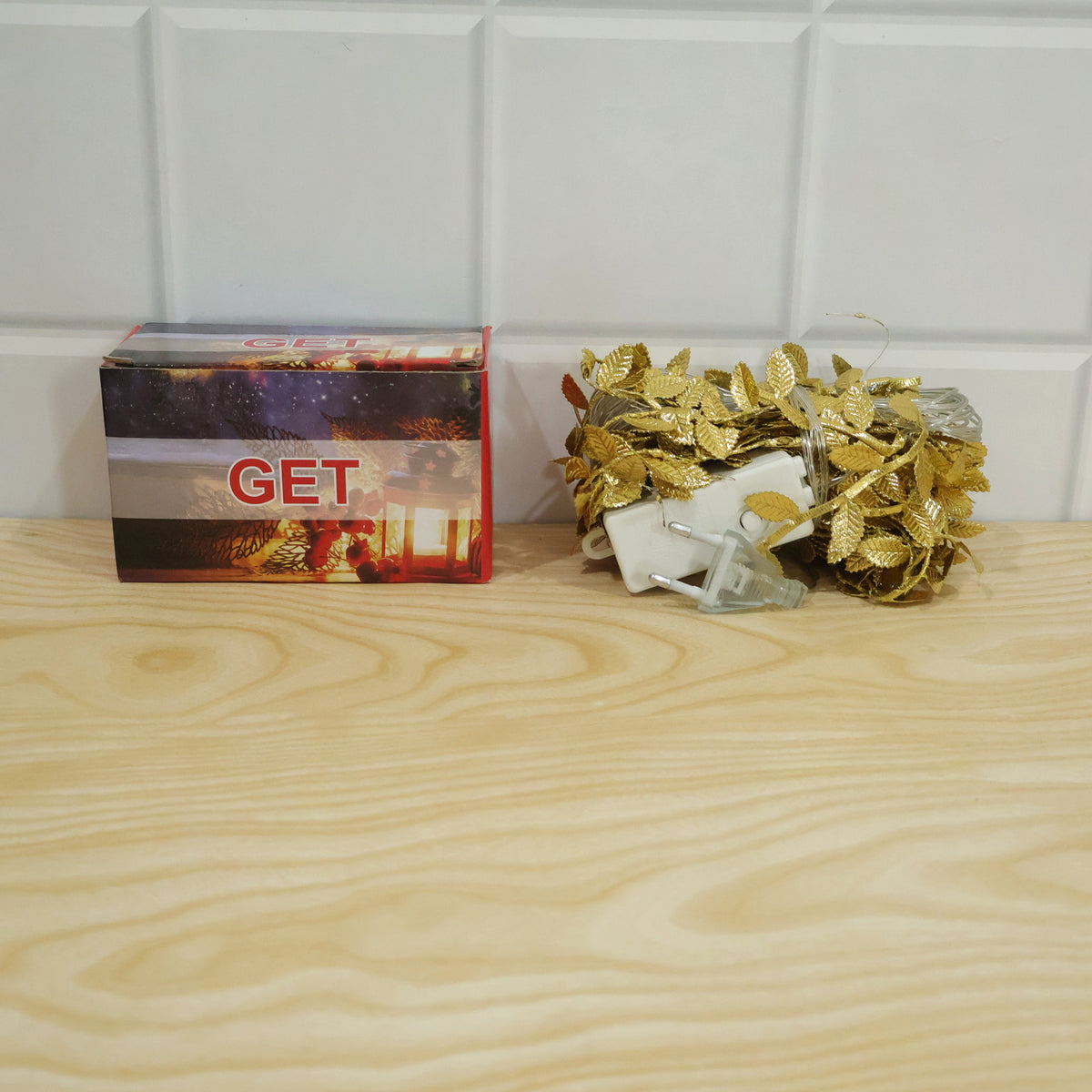 Actual leaf string light set with retail box