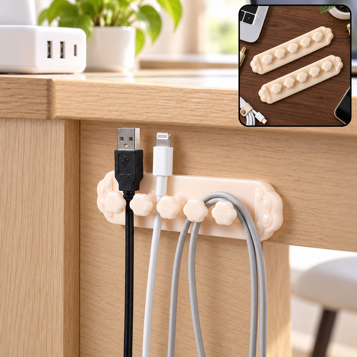 Plastic wire cable clip 2 pc lifestyle view