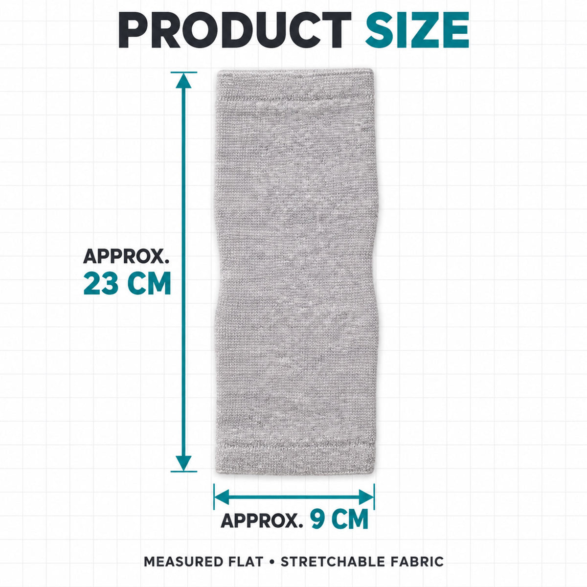 Ankle sleeve approximate flat measurements 23 by 9 cm