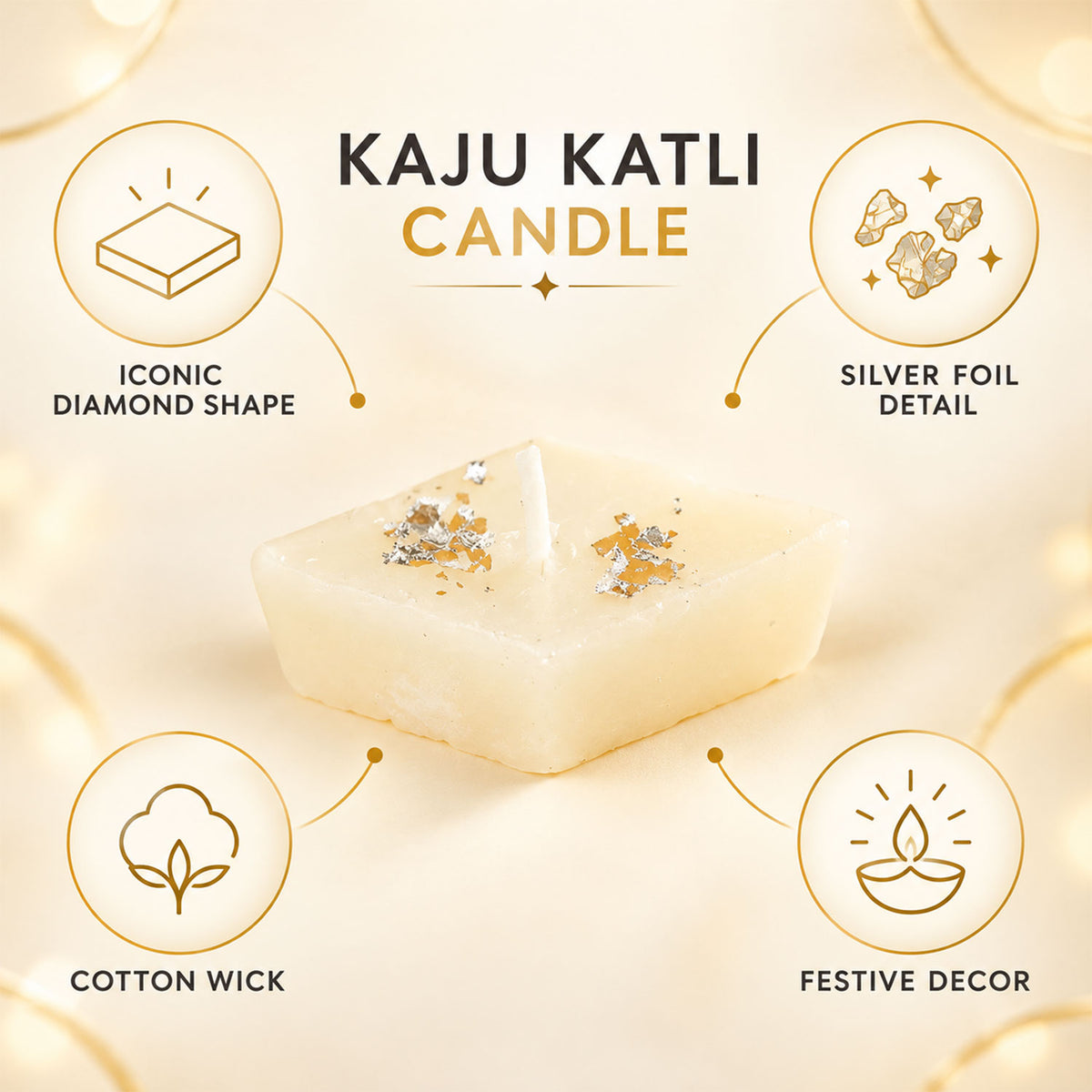 Barfi design diamond shape decorative wax candles 04.jpg