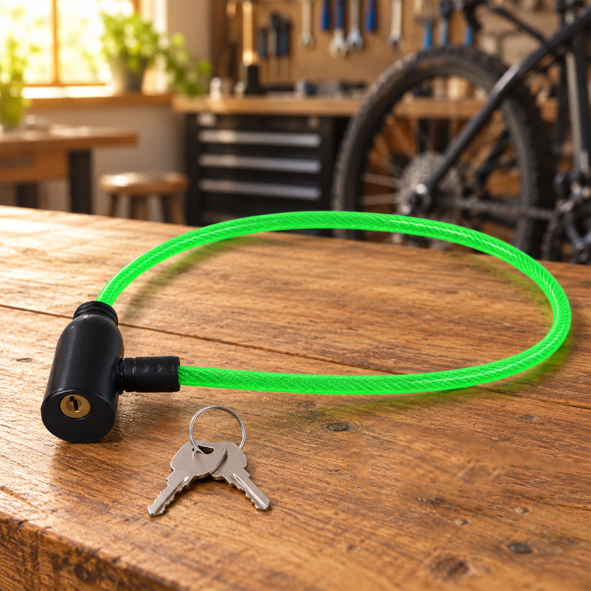 Flexible Cable Lock with Keys