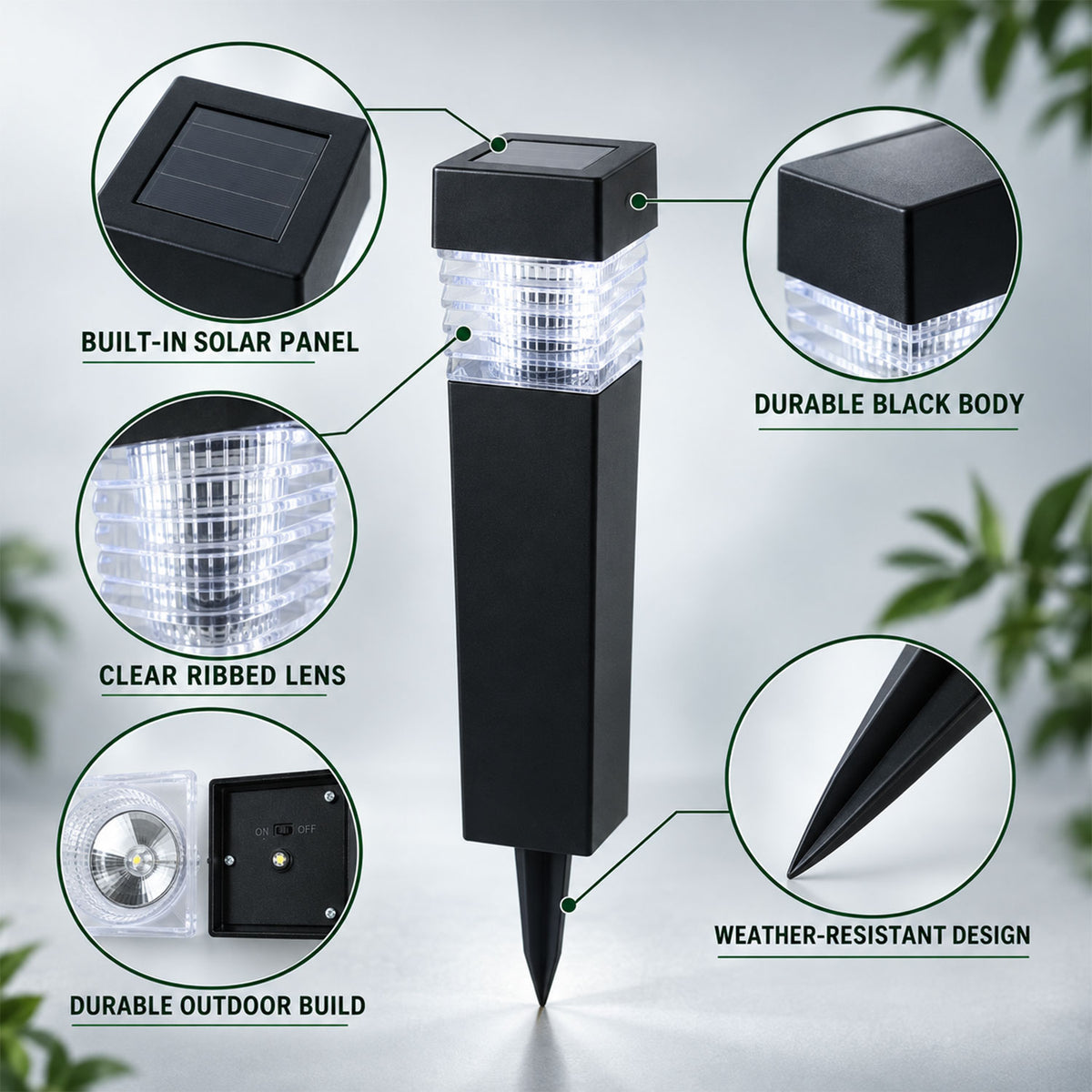 Solar LED Garden Pathway Light