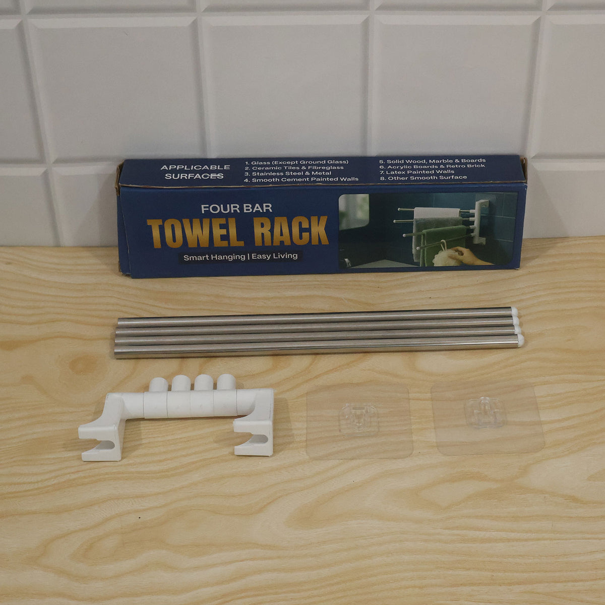 Four bar swivel wall mounted towel rack 09