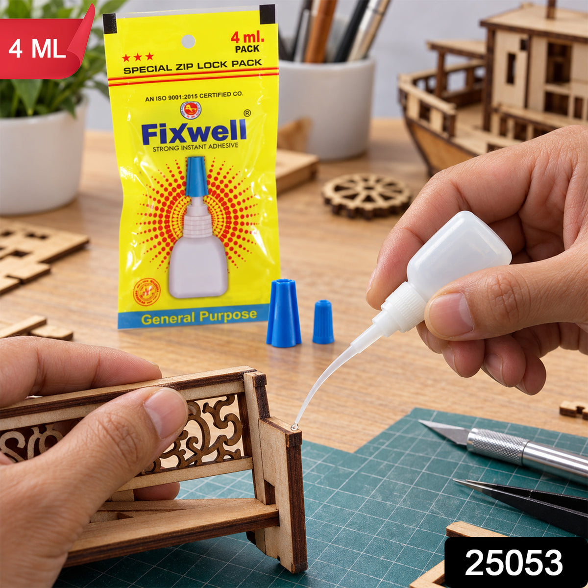 Instant adhesive glue with fine extension nozzle 4 ML label