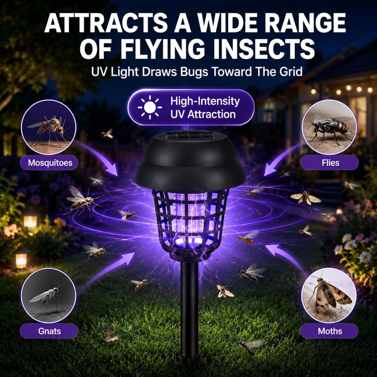 Solar Mosquito Trap Garden Lamp