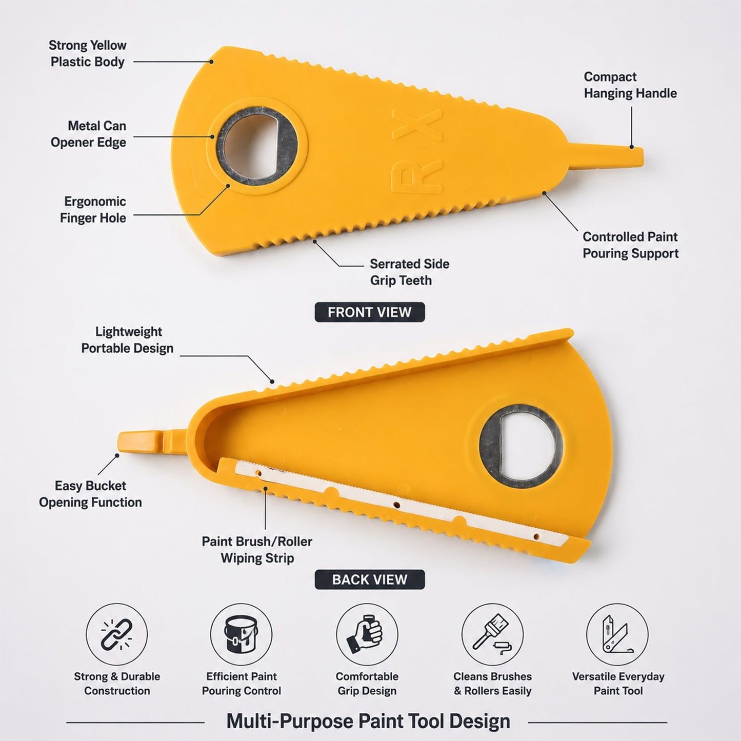 Bottle Opener Tool Stainless Steel Multipurpose Can Opener for Kitchen Bar (1 Pc)