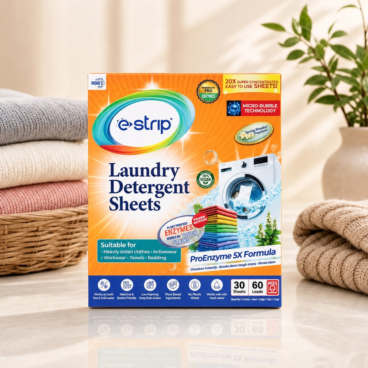 Laundry detergent sheets - main product photo
