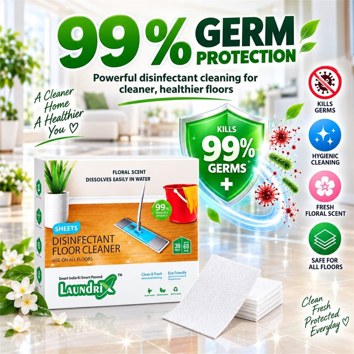 Floor cleaner sheets - manufacturer product claims