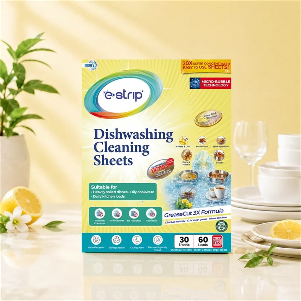 Dishwashing cleaning sheets - main product photo