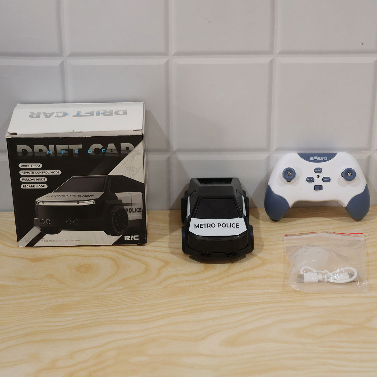 Packaging box for the remote control police drift car toy