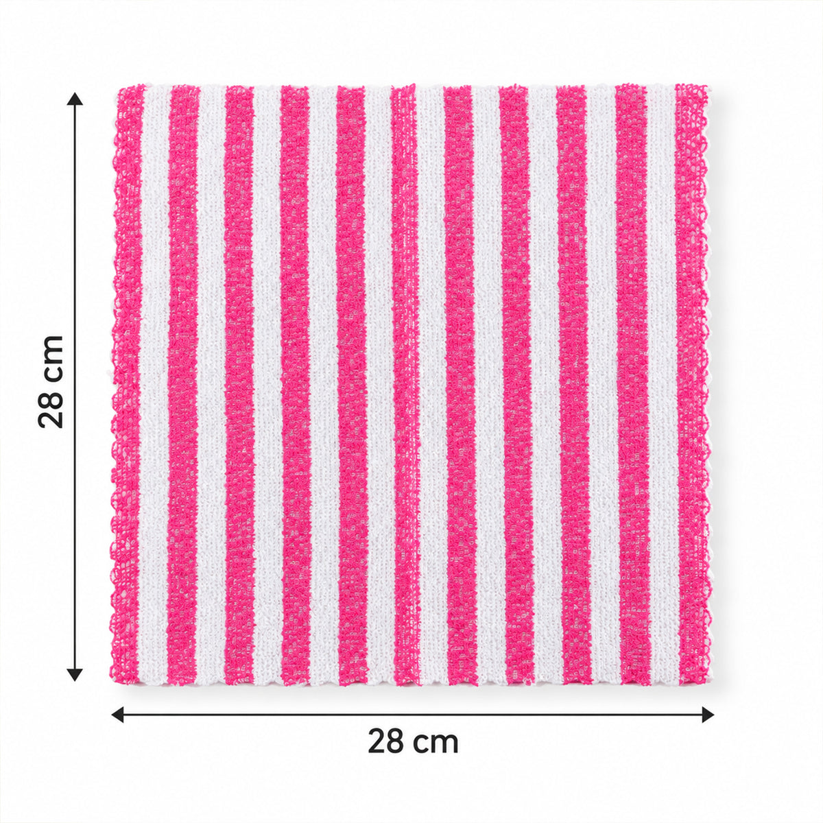 Microfiber cleaning cloth with dimensions 28x28 cm shown