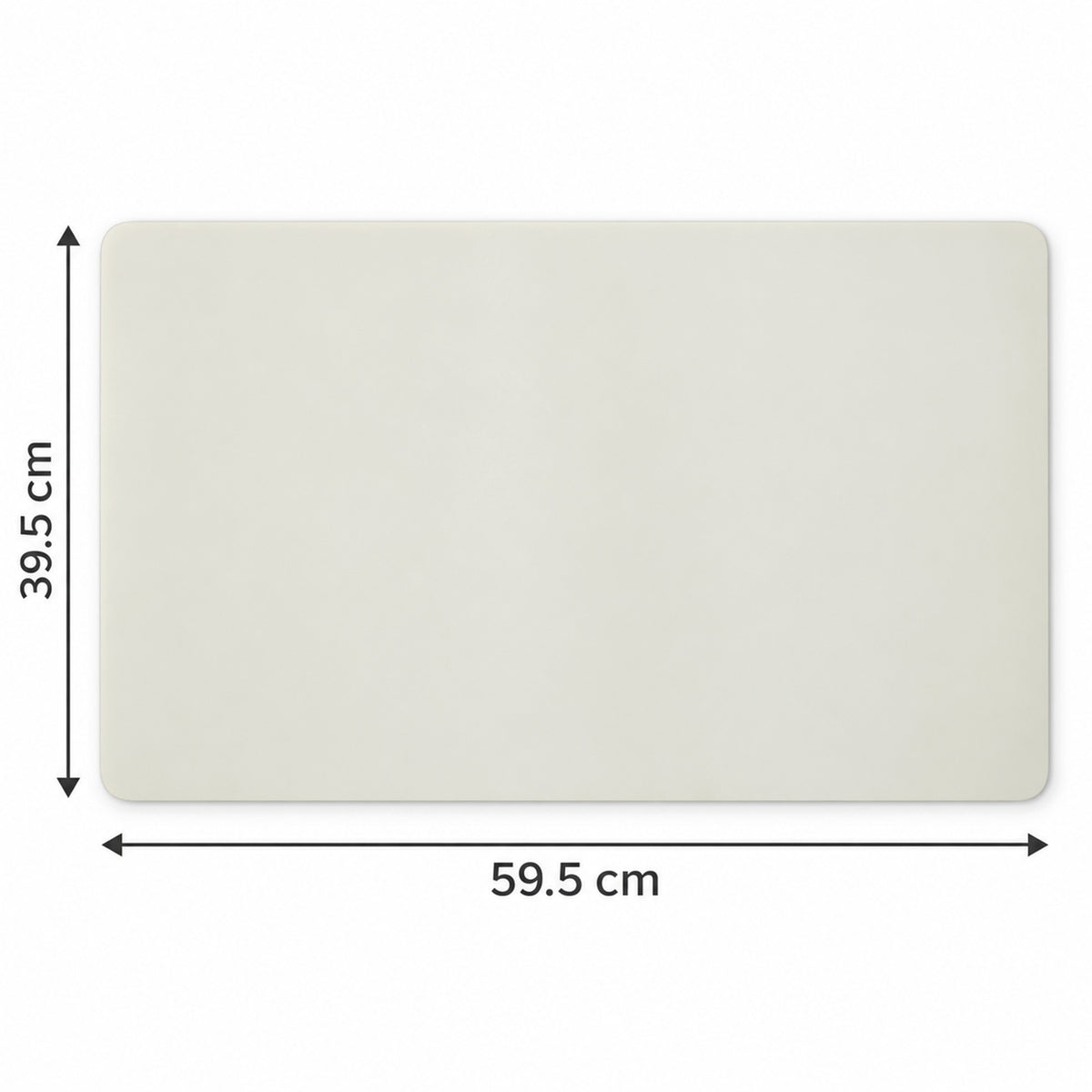 Decorative rectangular floor mat with rounded corners 59.5 Cm width and 39.5 Cm height