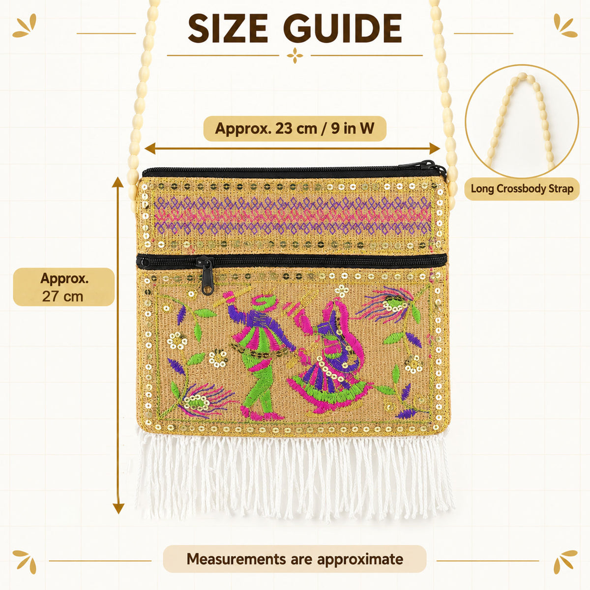 Purse size 23x27cm