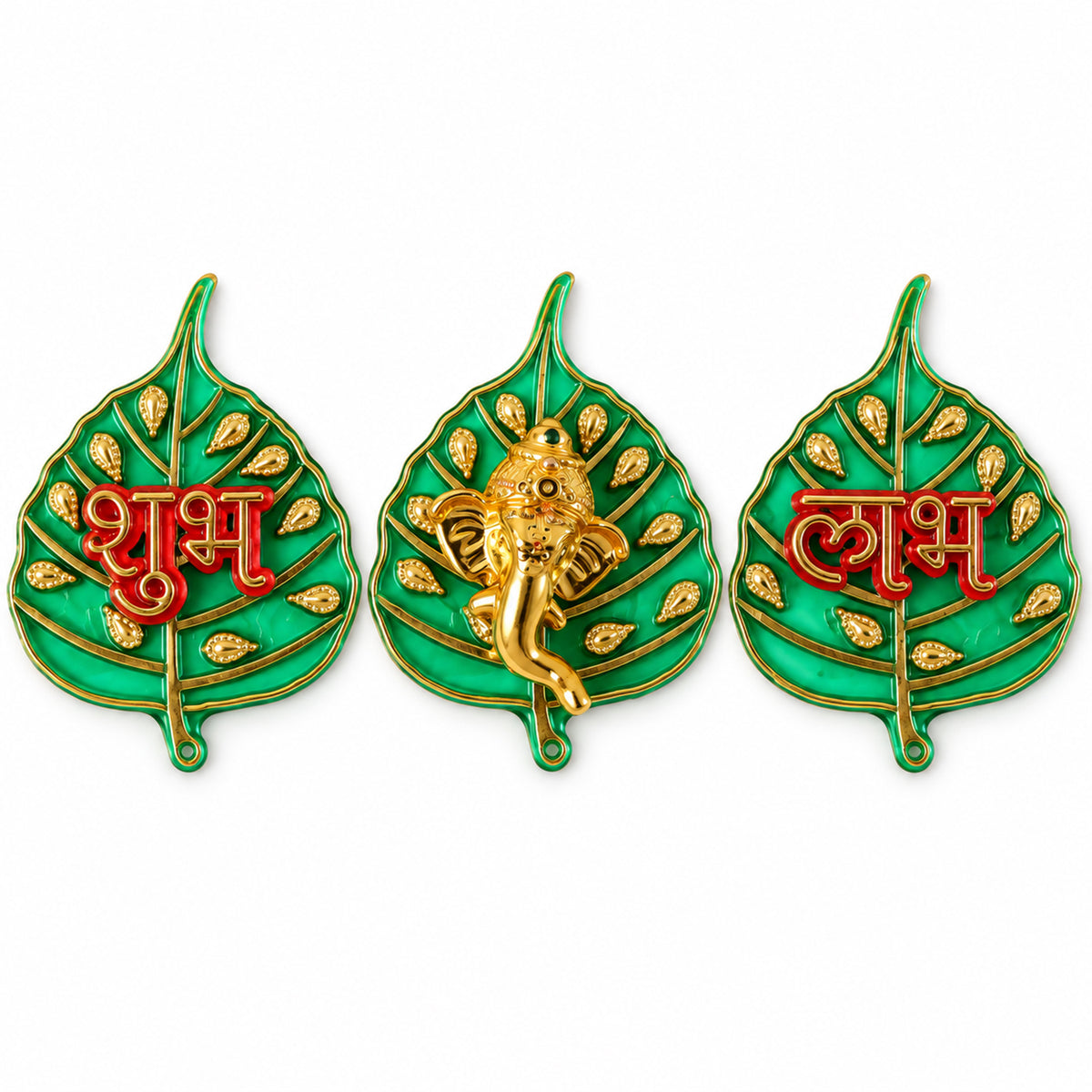 Shubh Labh Ganesh festive decor with adhesive backing