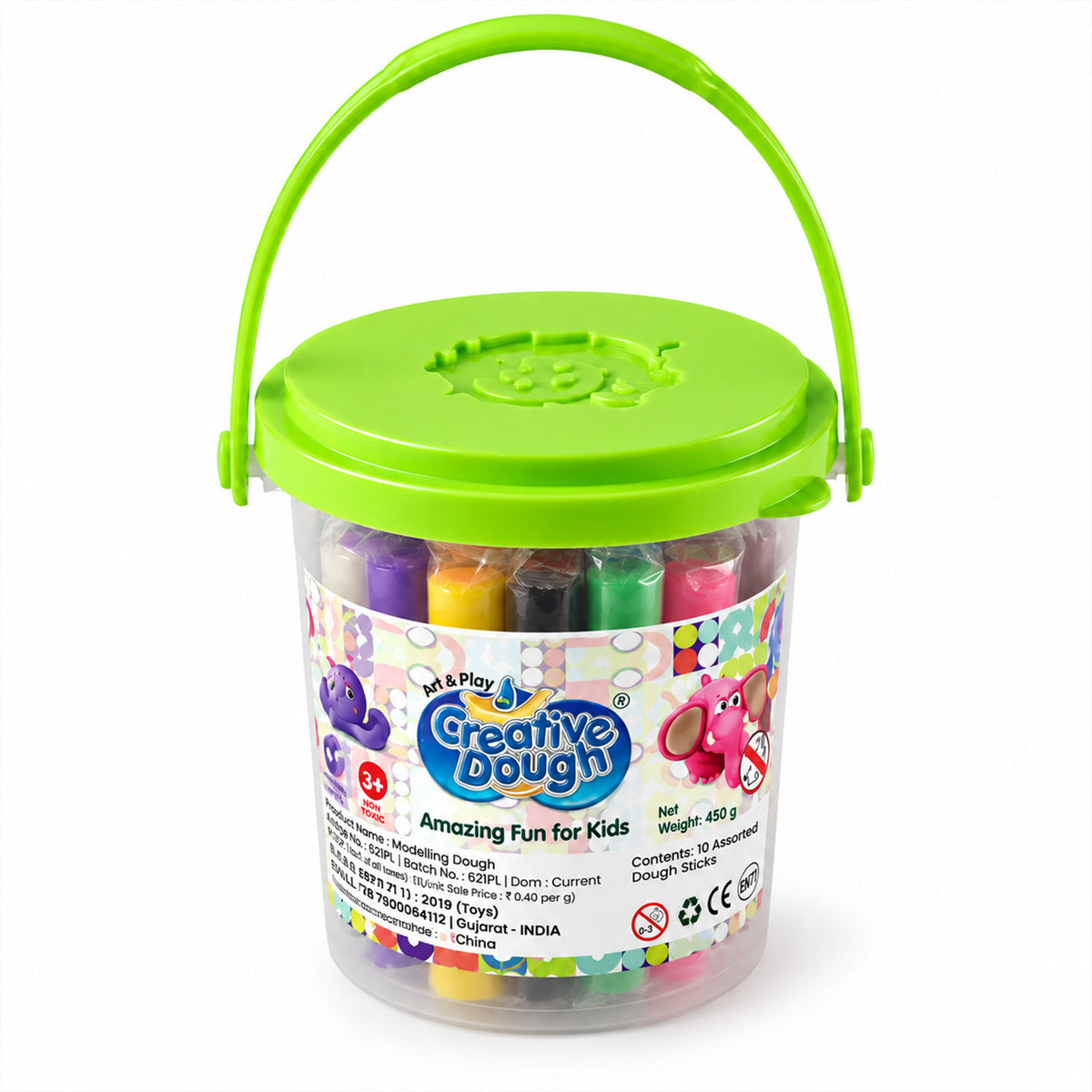 Creative modelling dough bucket with cutters 07