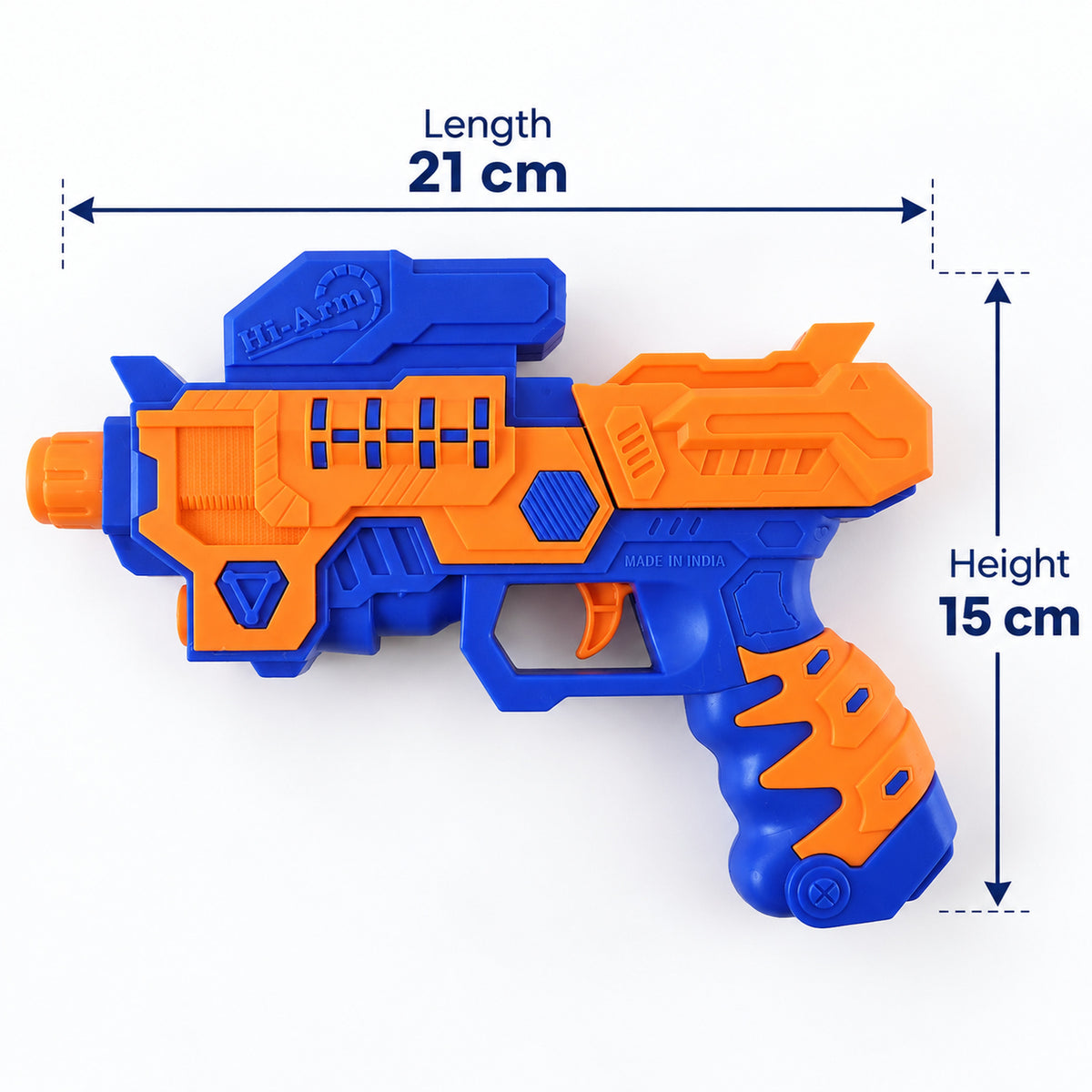 Soft foam bullet toy blaster approximate dimensions