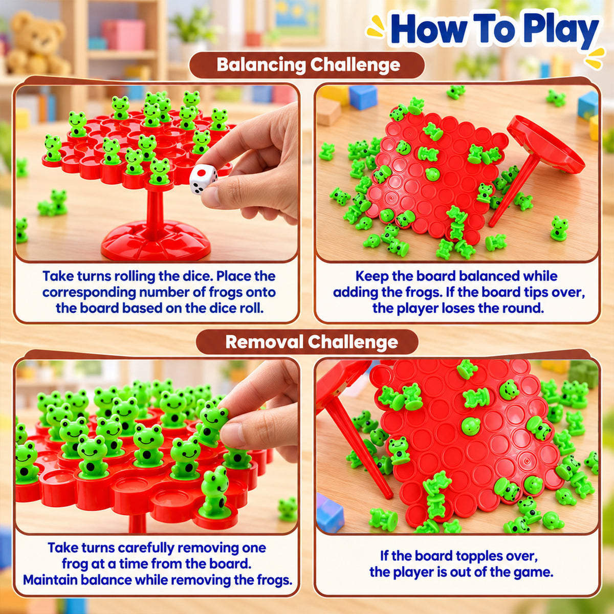 Frog balancing board game 04