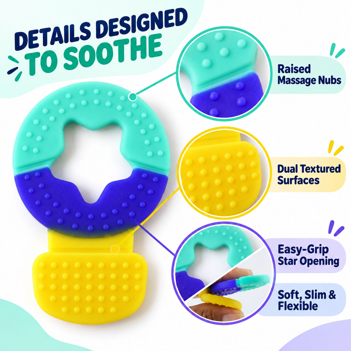 Star opening baby teether 03