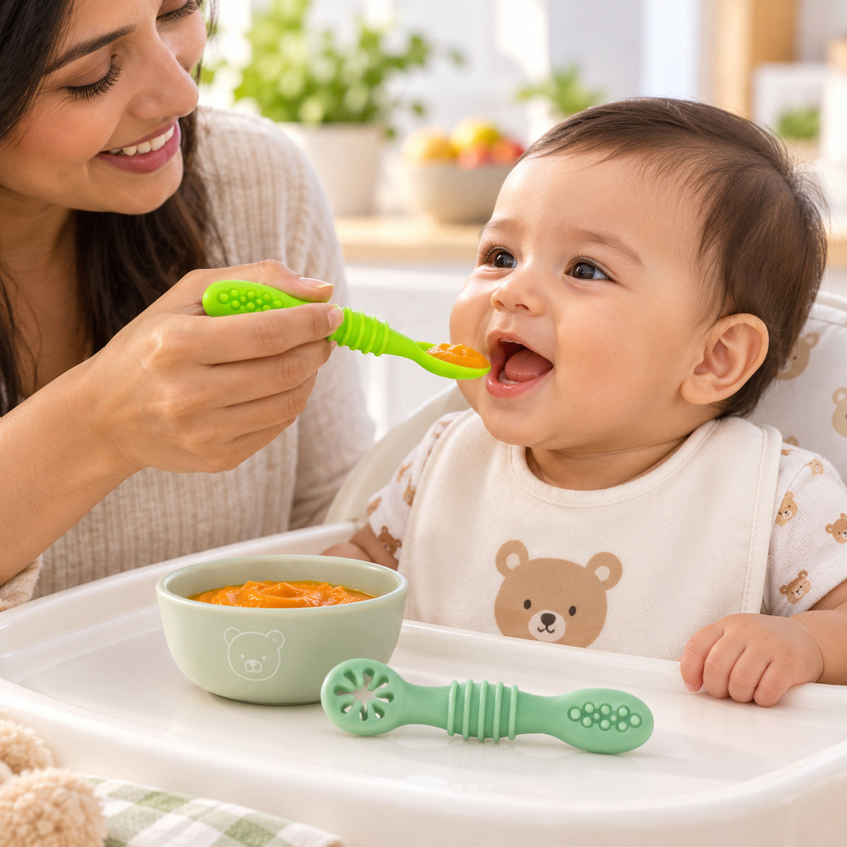 Baby silicone spoon set 02