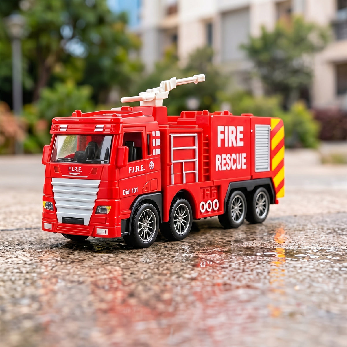 Pullback fire rescue truck toy 05