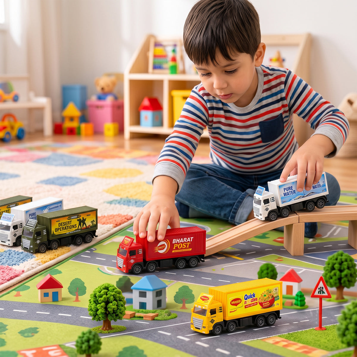 Pullback container truck toy 03