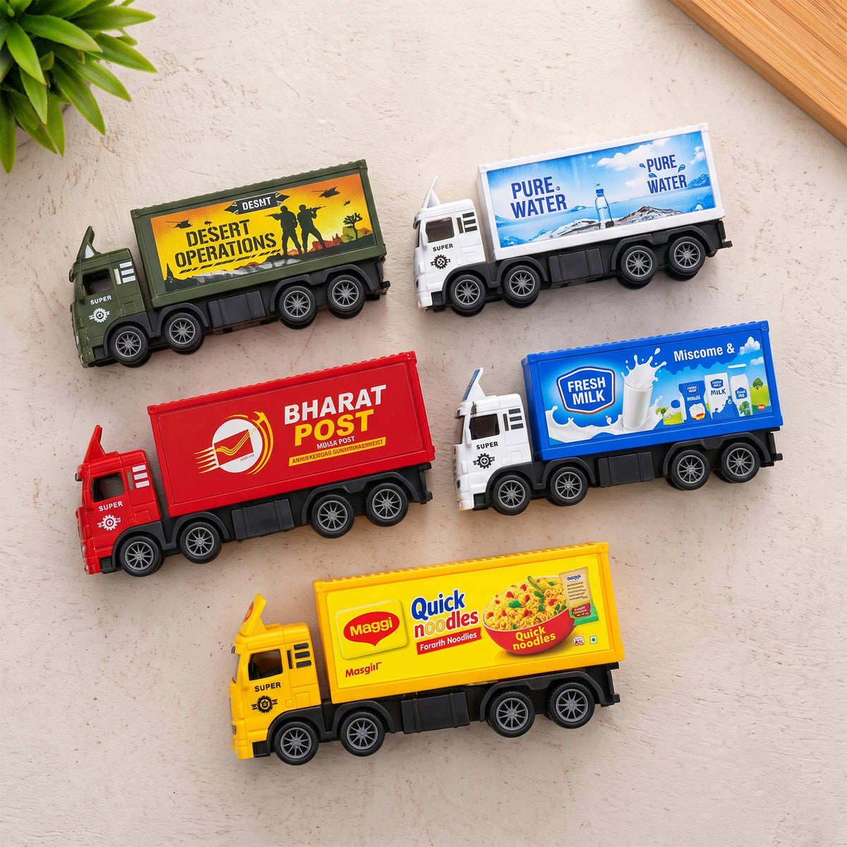 Pullback container truck toy 06