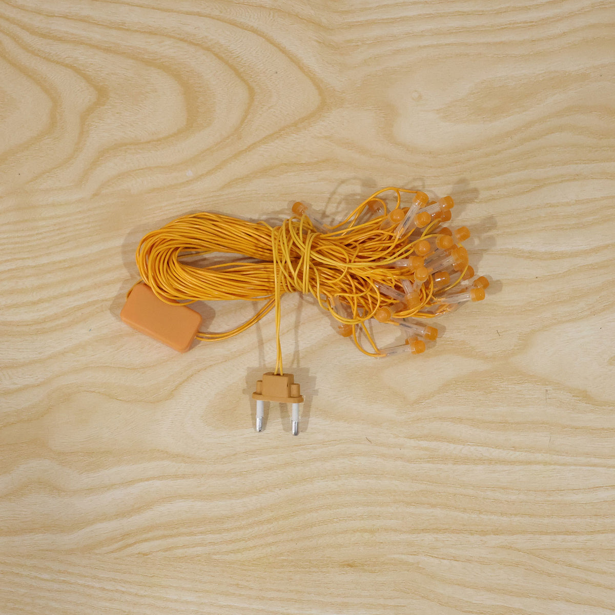 Orange LED curtain string lights - actual product
