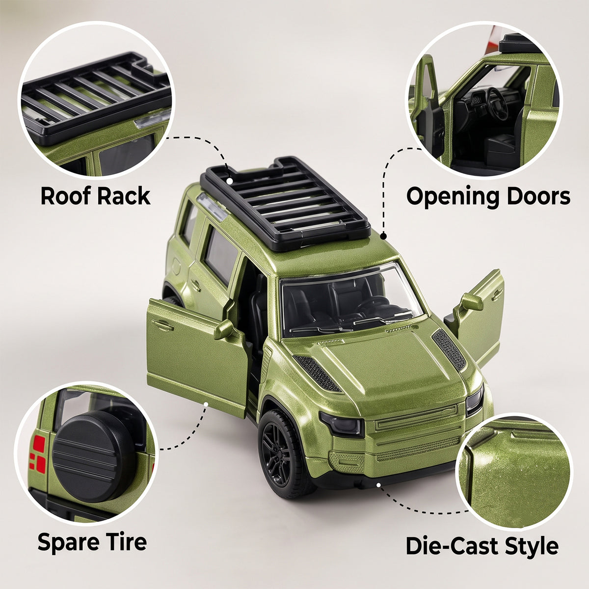 Die cast pullback SUV toy car 08