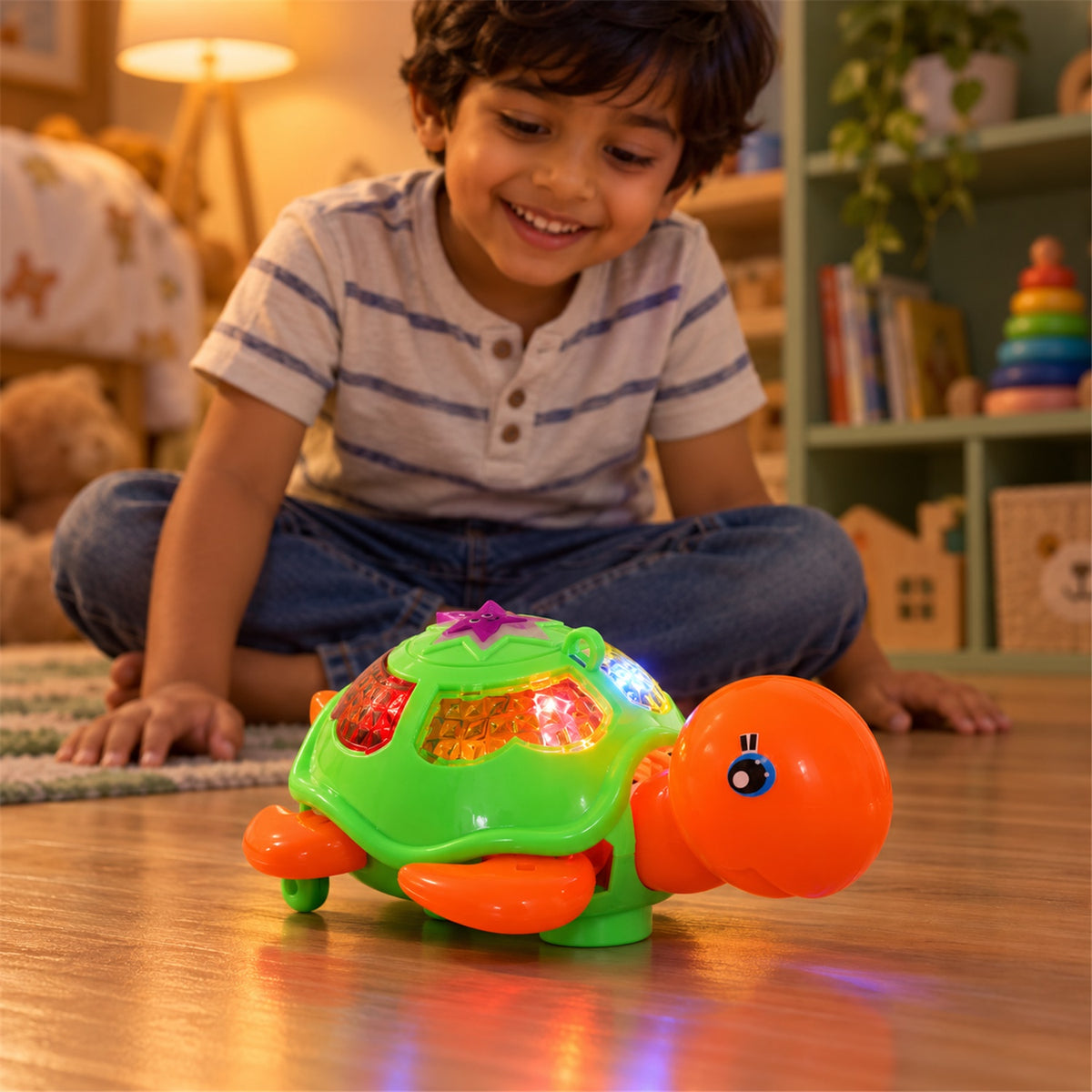 Dancing tortoise musical toy with colourful shell lights 8