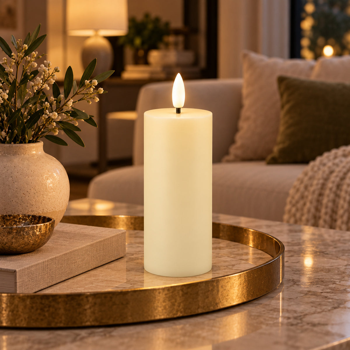 LED candle white bg