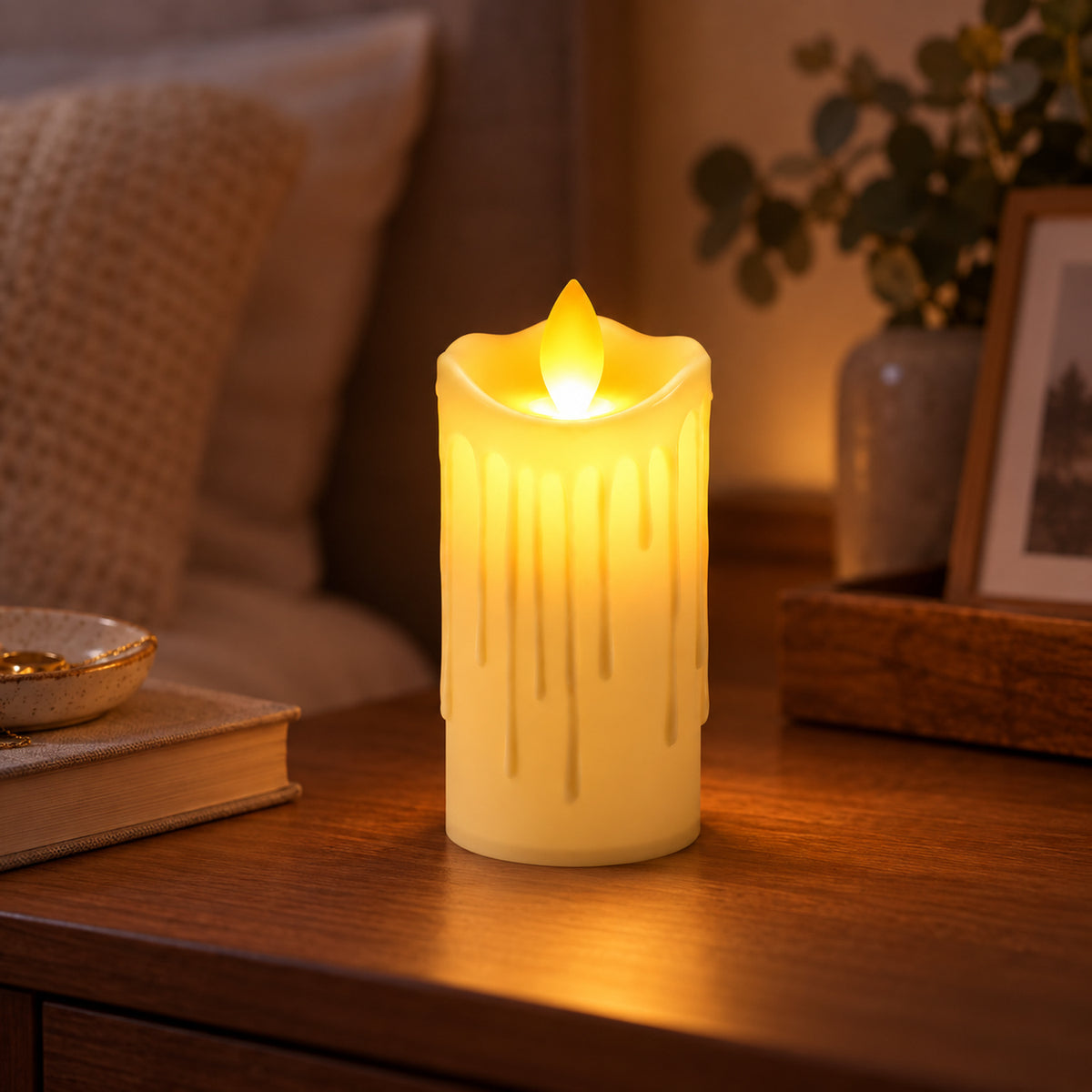 LED candle white bg