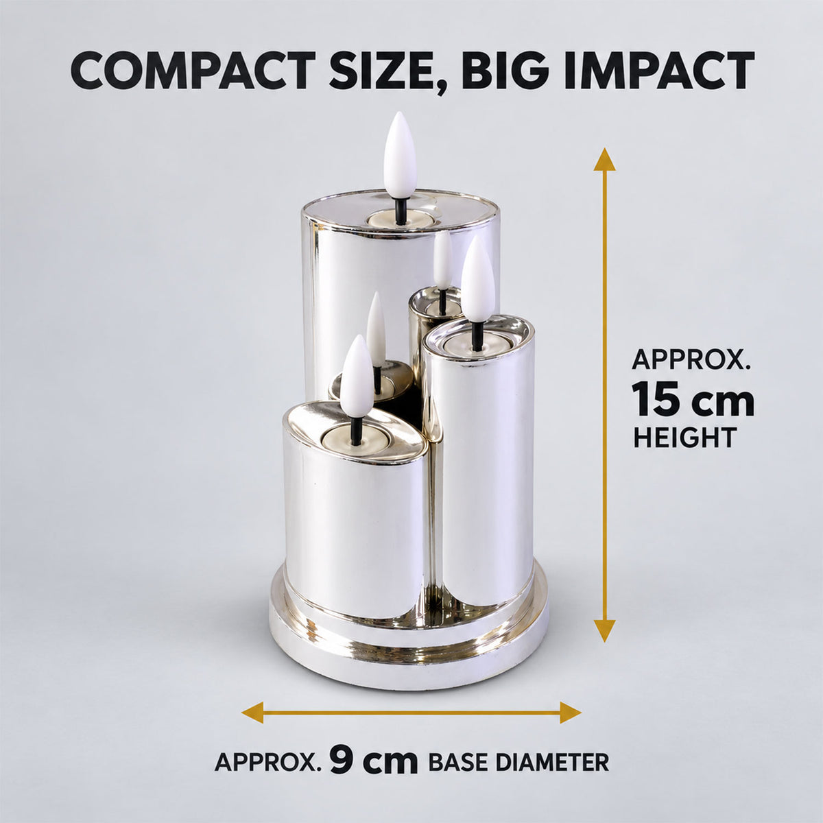 LED candle size guide