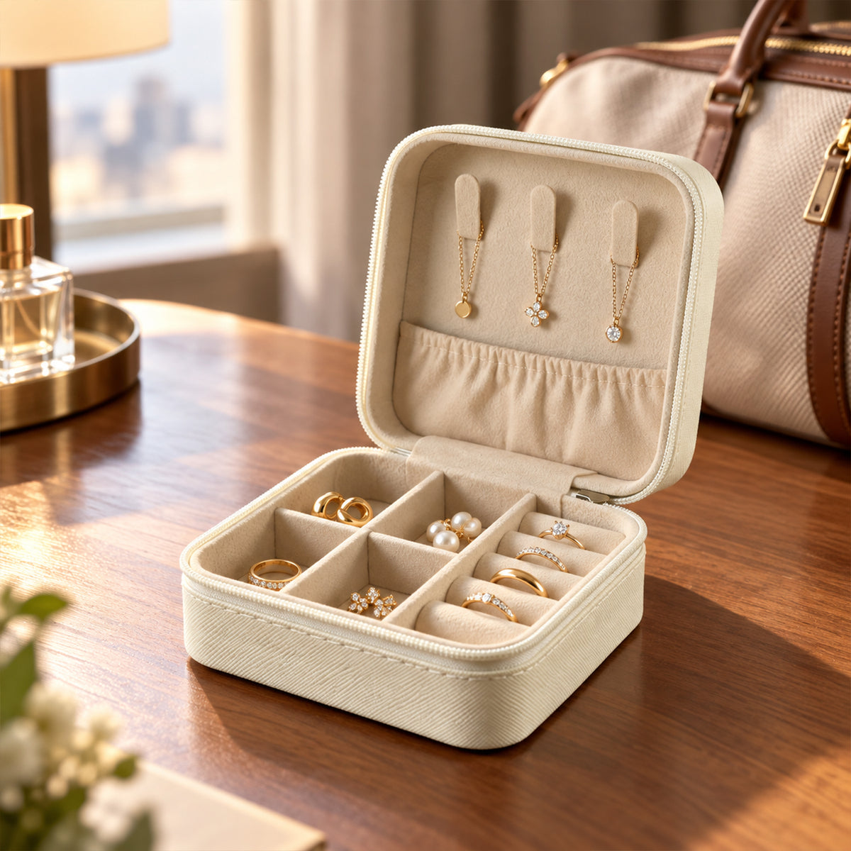 Divided Necklace Storage Box