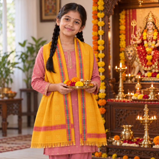 Girls festive shawl dupatta - main product photo
