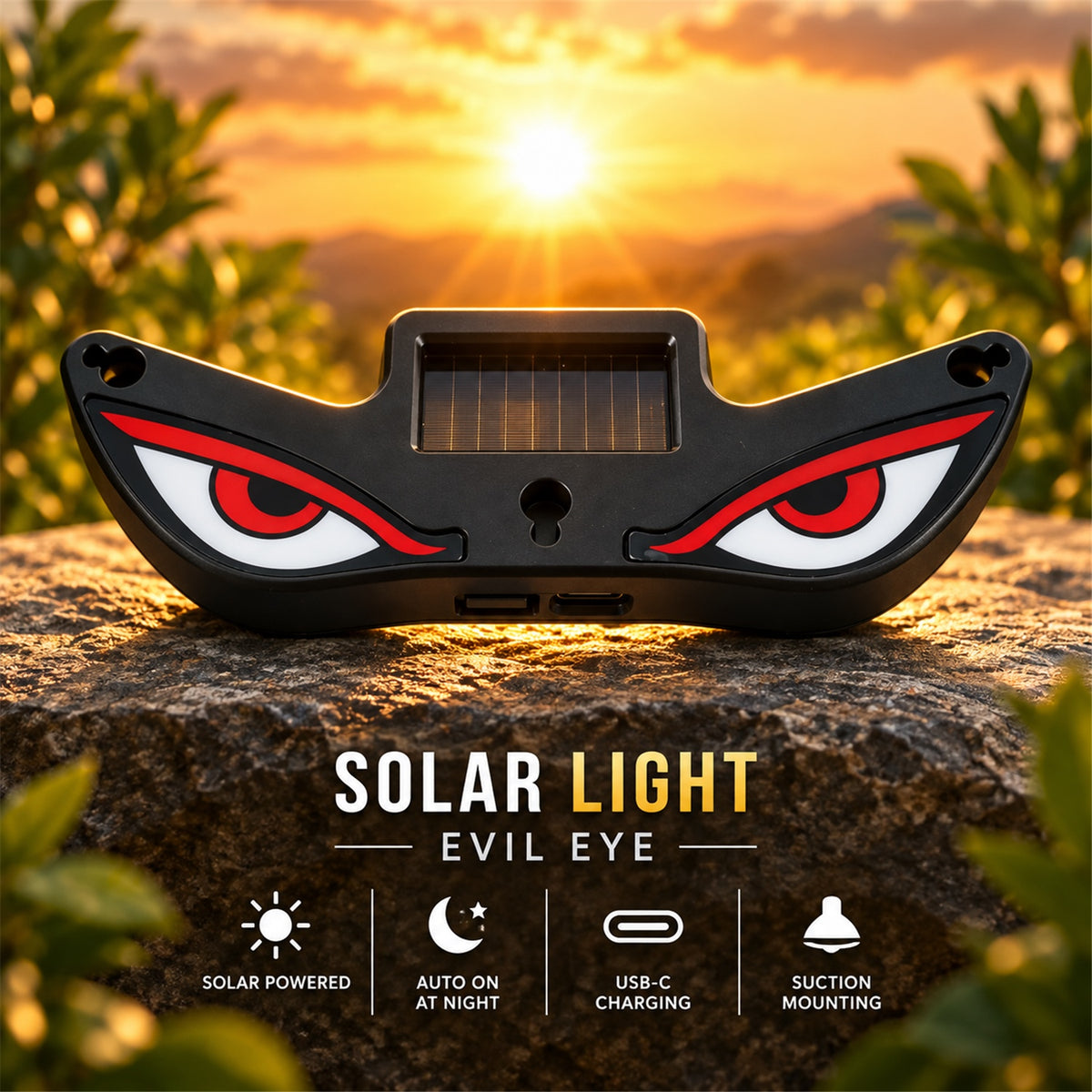 Solar evil eyes decorative warning light - view 10