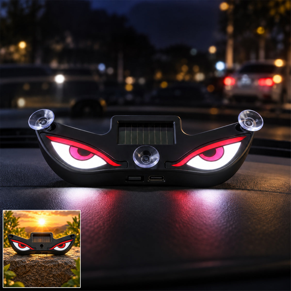 Solar evil eyes decorative warning light - view SKU1