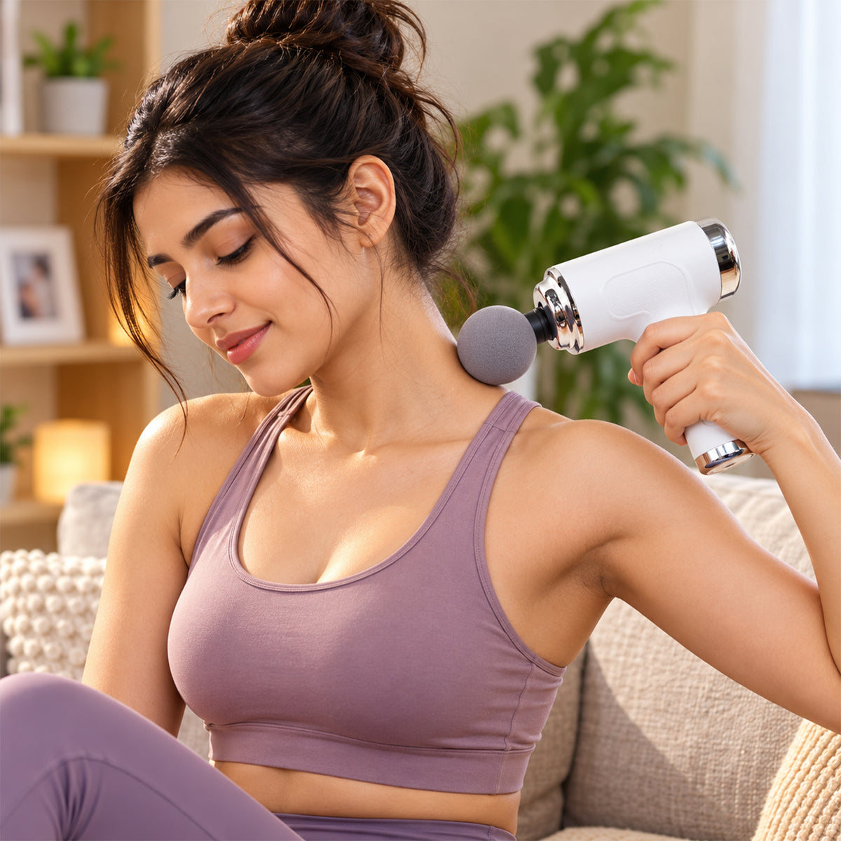 Rechargeable handheld fascia massage gun view 02
