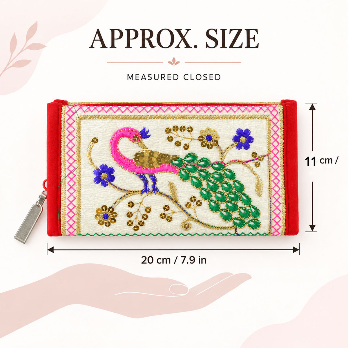 Wallet size 11x20cm