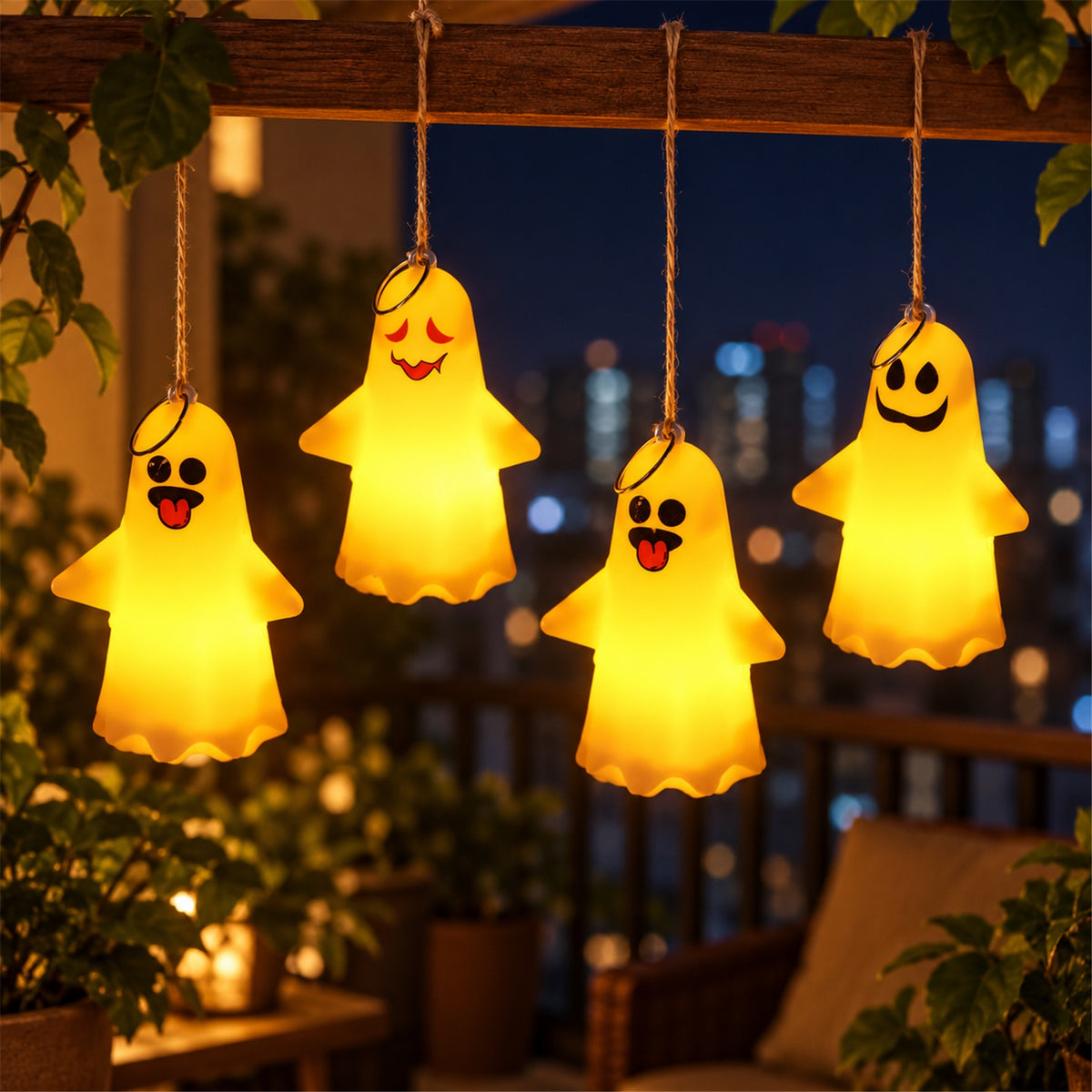 Cute ghost LED night lamps - product view 09