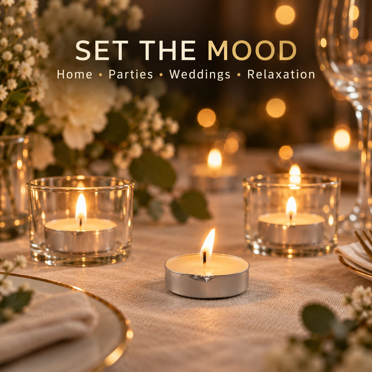Decorative wax tealight candles - product view 04