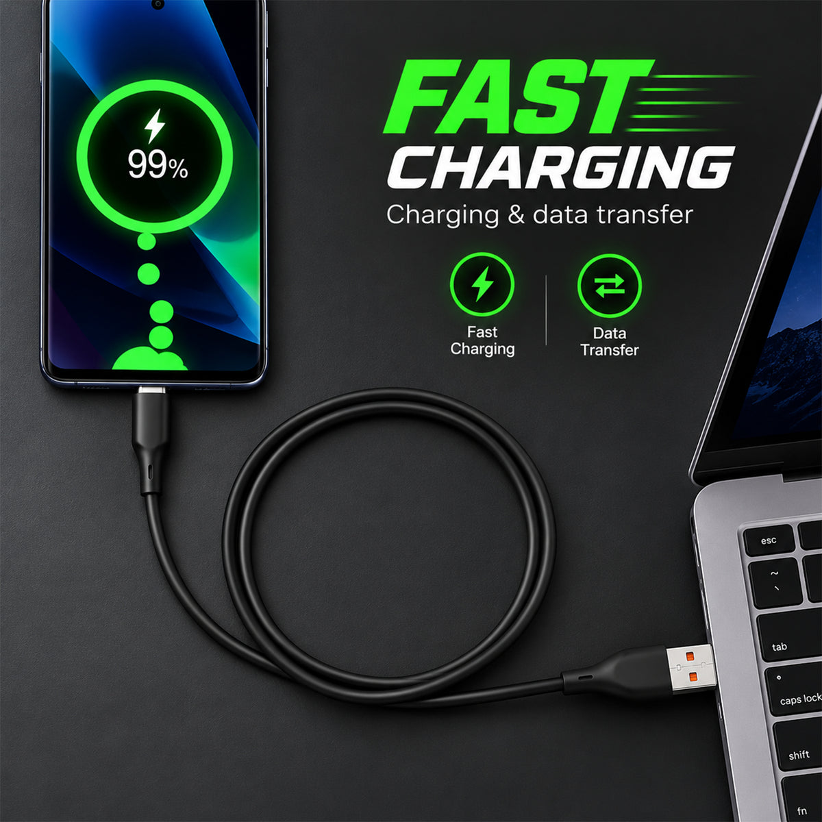 40W USB-A to Micro USB charging and data cable V8 CB 1031 Micro- 03.jpg